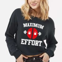 Maximum Effort Cropped Pullover Crew