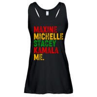 Maxine Michelle Stacey Kamala Me Black History Month Ladies Essential Flowy Tank