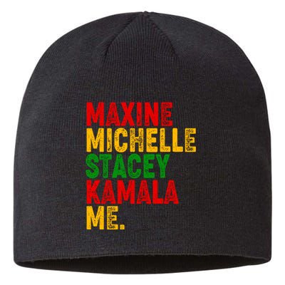 Maxine Michelle Stacey Kamala Me Black History Month Sustainable Beanie