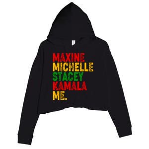 Maxine Michelle Stacey Kamala Me Black History Month Crop Fleece Hoodie