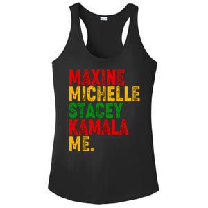 Maxine Michelle Stacey Kamala Me Black History Month Ladies PosiCharge Competitor Racerback Tank