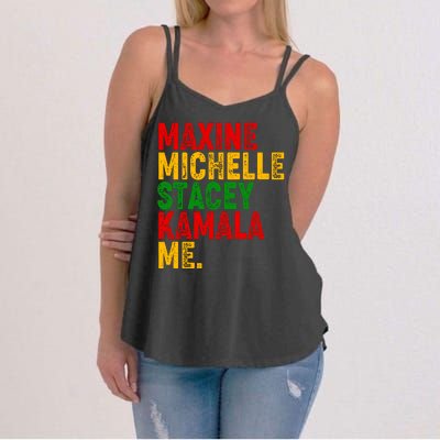 Maxine Michelle Stacey Kamala Me Black History Month Women's Strappy Tank