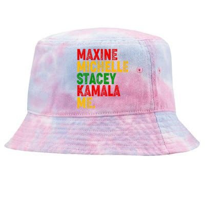 Maxine Michelle Stacey Kamala Me Black History Month Tie-Dyed Bucket Hat