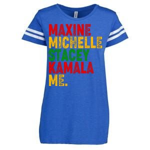 Maxine Michelle Stacey Kamala Me Black History Month Enza Ladies Jersey Football T-Shirt