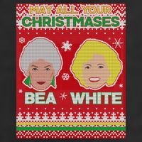 May All Your Christmases Bea White Ugly Christmas Adult Drive Performance Visor