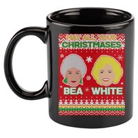 May All Your Christmases Bea White Ugly Christmas 11oz C Handle Ceramic Mug