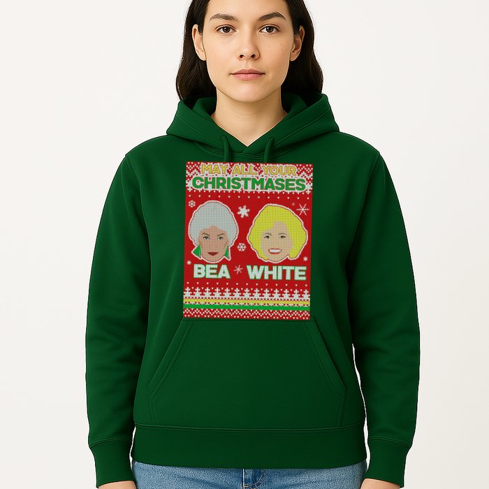 May All Your Christmases Bea White Ugly Christmas Hoodie