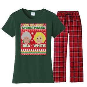 May All Your Christmases Bea White Ugly Christmas Women's Flannel Pajama Set