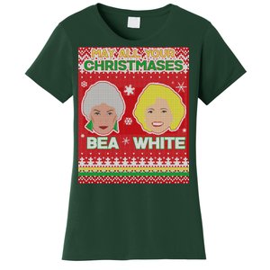 May All Your Christmases Bea White Ugly Christmas Women's T-Shirt