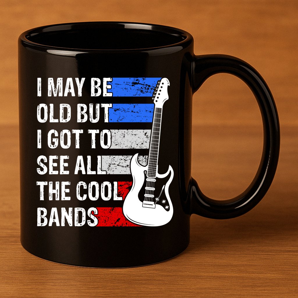 May Be Old Cool Bands Classic Music 11oz C Handle Ceramic Mug