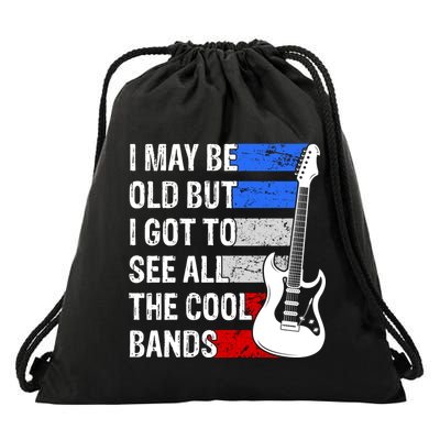 May Be Old Cool Bands Classic Music Drawstring Bag