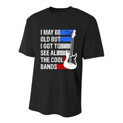 May Be Old Cool Bands Classic Music Youth Performance Sprint T-Shirt