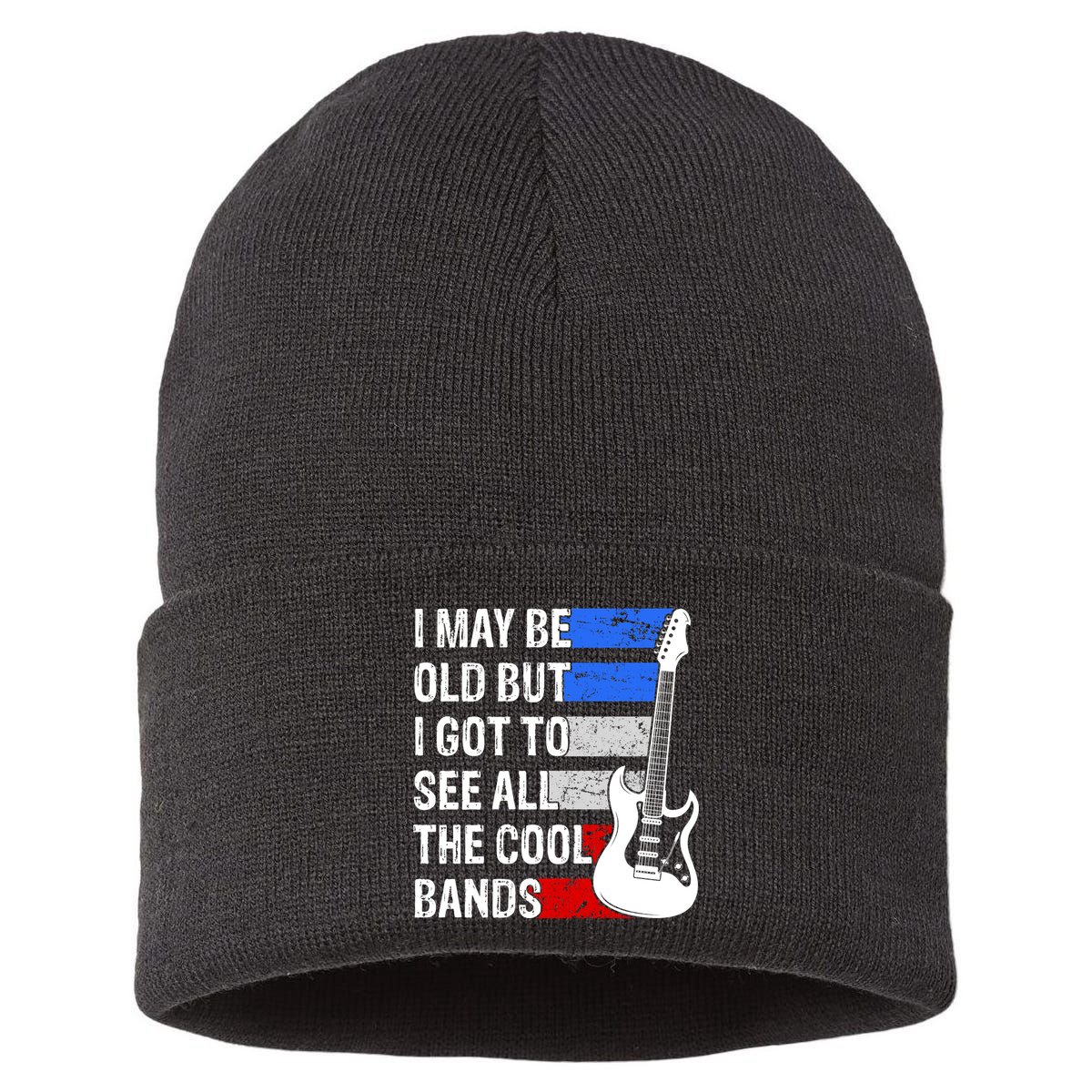 May Be Old Cool Bands Classic Music Sustainable Knit Beanie