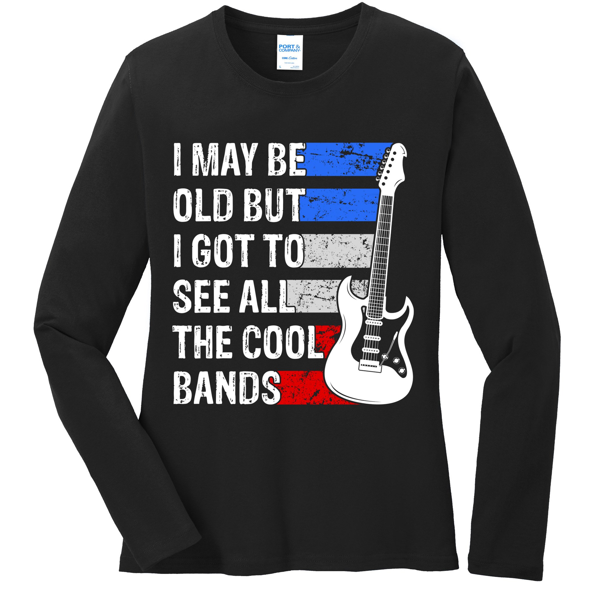 May Be Old Cool Bands Classic Music Ladies Long Sleeve Shirt