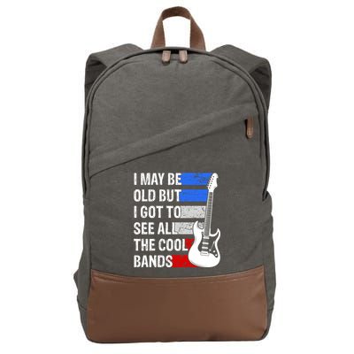 May Be Old Cool Bands Classic Music Cotton Canvas Backpack