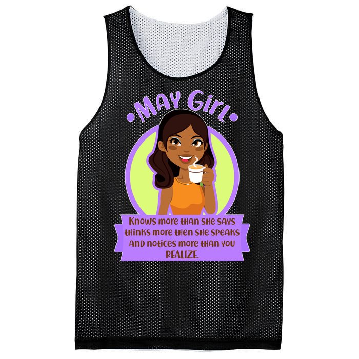 May Birthday Girl Knows More Than You Realize Mesh Reversible Basketball Jersey Tank