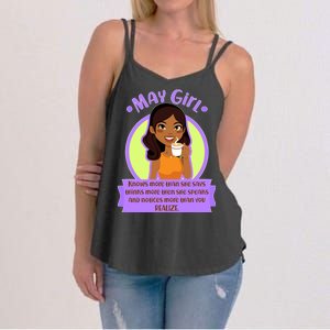 May Birthday Girl Knows More Than You Realize Women's Strappy Tank