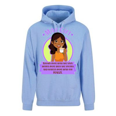 May Birthday Girl Knows More Than You Realize Unisex Surf Hoodie