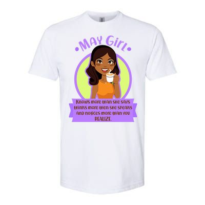 May Birthday Girl Knows More Than You Realize Softstyle® CVC T-Shirt