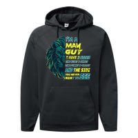 May Birthday Guy Has 3 Sides Sweet Funny Crazy  Performance Fleece Hoodie