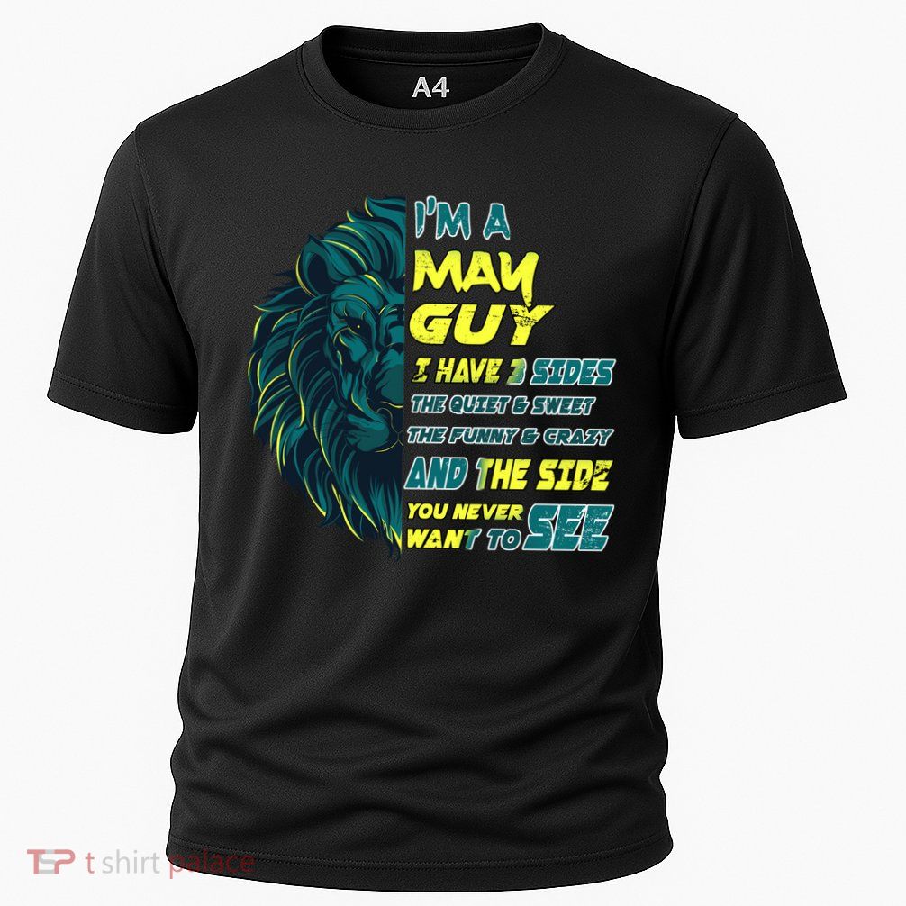 May Birthday Guy Has 3 Sides Sweet Funny Crazy  Cooling Performance Crew T-Shirt