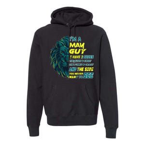 May Birthday Guy Has 3 Sides Sweet Funny Crazy  Premium Hoodie