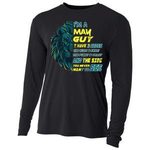 May Birthday Guy Has 3 Sides Sweet Funny Crazy  Cooling Performance Long Sleeve Crew