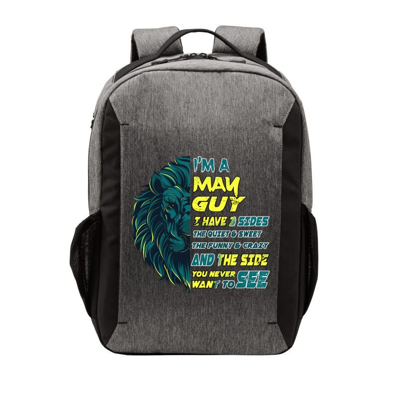 May Birthday Guy Has 3 Sides Sweet Funny Crazy  Vector Backpack