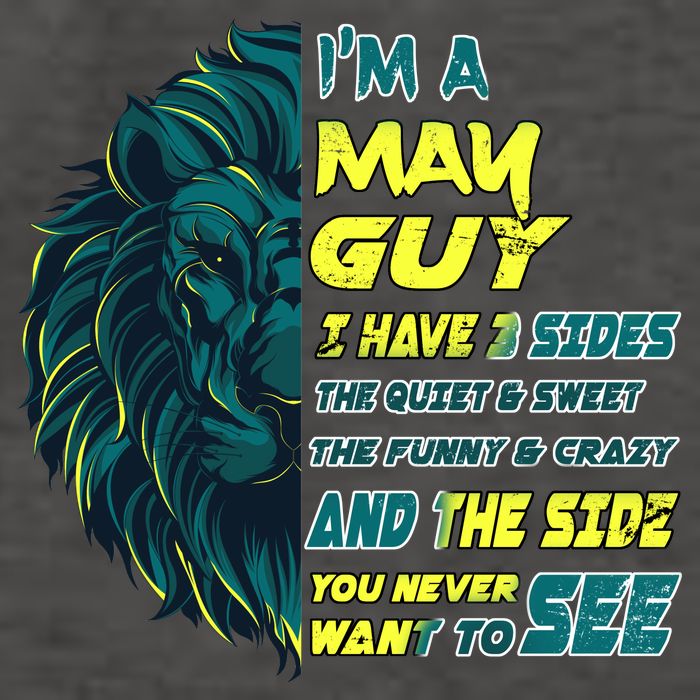 May Birthday Guy Has 3 Sides Sweet Funny Crazy  Vector Backpack