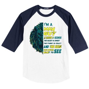 May Birthday Guy Has 3 Sides Sweet Funny Crazy  Baseball Sleeve Shirt