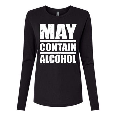 May Contain Alcohol Womens Cotton Relaxed Long Sleeve T-Shirt