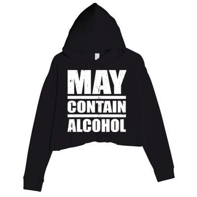 May Contain Alcohol Crop Fleece Hoodie