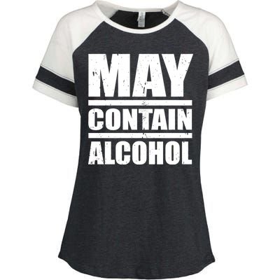 May Contain Alcohol Enza Ladies Jersey Colorblock Tee