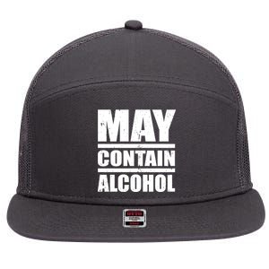 May Contain Alcohol 7 Panel Mesh Trucker Snapback Hat