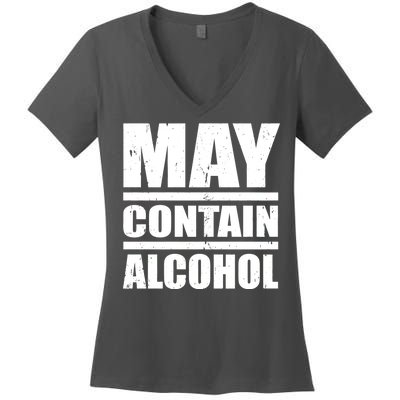 May Contain Alcohol Women's V-Neck T-Shirt