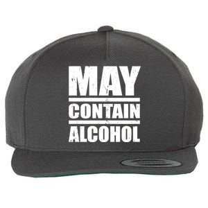 May Contain Alcohol Wool Snapback Cap