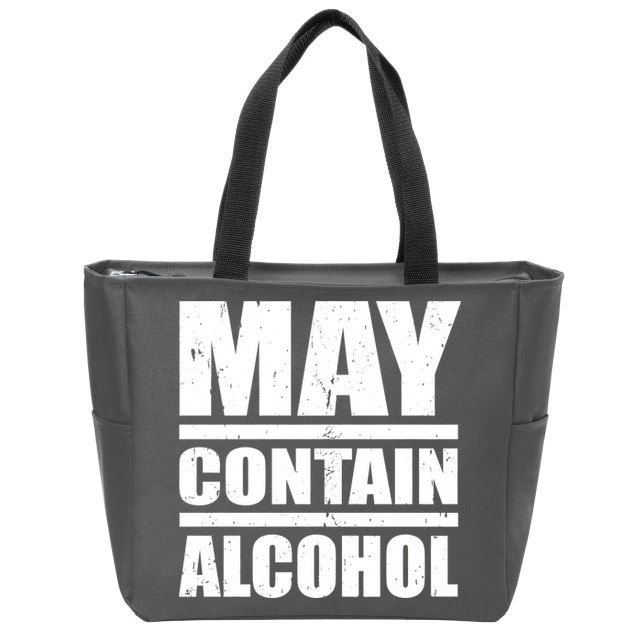 May Contain Alcohol Zip Tote Bag