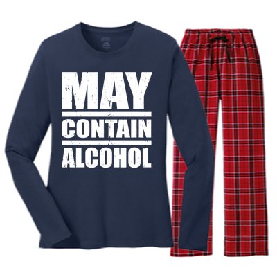 May Contain Alcohol Women's Long Sleeve Flannel Pajama Set 