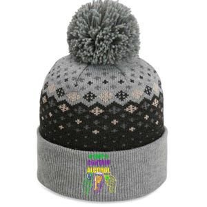 May Contain Alcohol Mardi Gras The Baniff Cuffed Pom Beanie