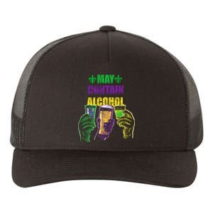 May Contain Alcohol Mardi Gras Yupoong Adult 5-Panel Trucker Hat