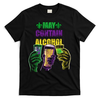 May Contain Alcohol Mardi Gras T-Shirt