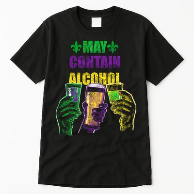May Contain Alcohol Mardi Gras Tall T-Shirt