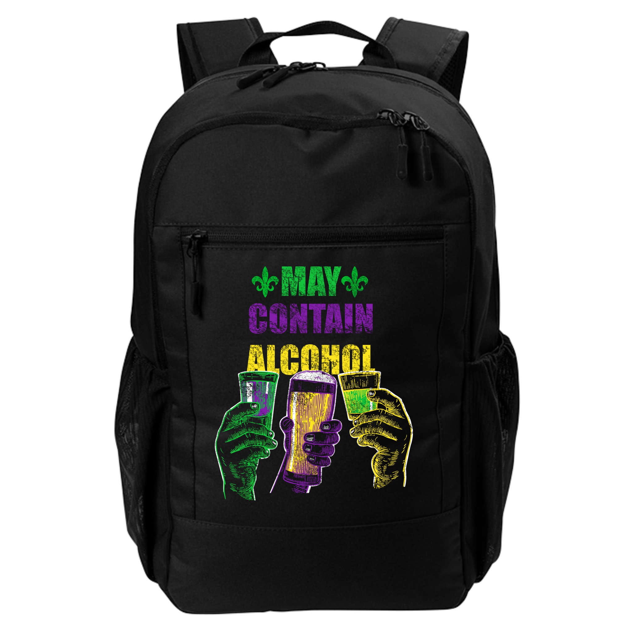 May Contain Alcohol Mardi Gras Backpack