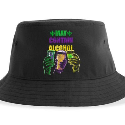 May Contain Alcohol Mardi Gras Sustainable Bucket Hat