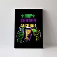 May Contain Alcohol Mardi Gras Canvas