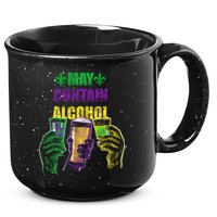 May Contain Alcohol Mardi Gras 15oz Campfire Ceramic Mug