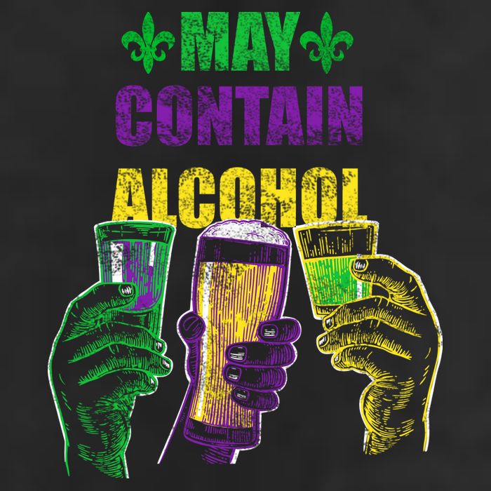 May Contain Alcohol Mardi Gras 15oz Campfire Ceramic Mug