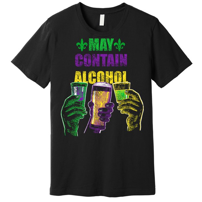 May Contain Alcohol Mardi Gras Premium T-Shirt