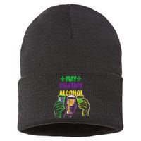 May Contain Alcohol Mardi Gras Sustainable Knit Beanie