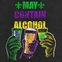 May Contain Alcohol Mardi Gras Golf Towel